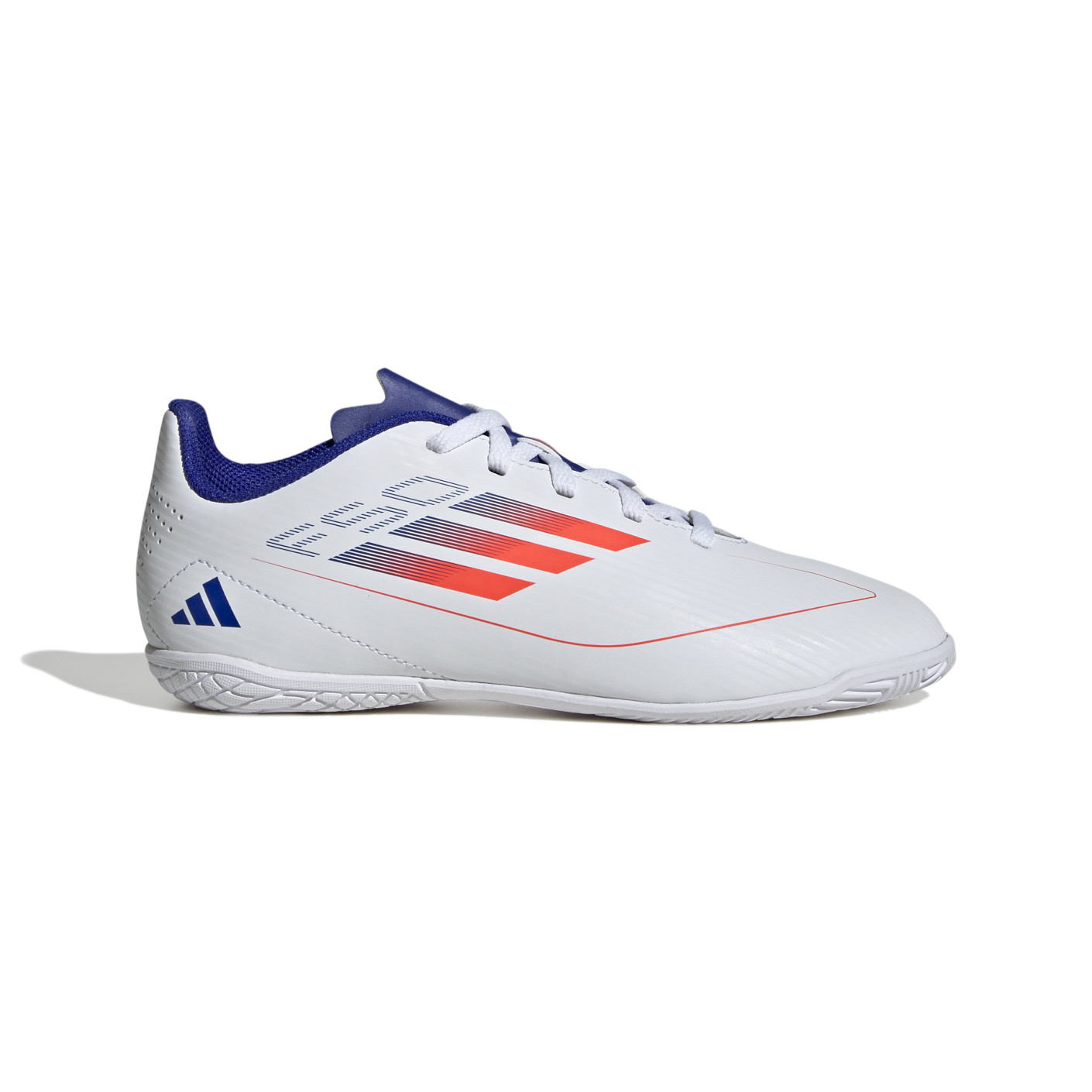 adidas F50 Club Chaussures de Foot en Salle (IN) Enfants Blanc Rouge Bleu