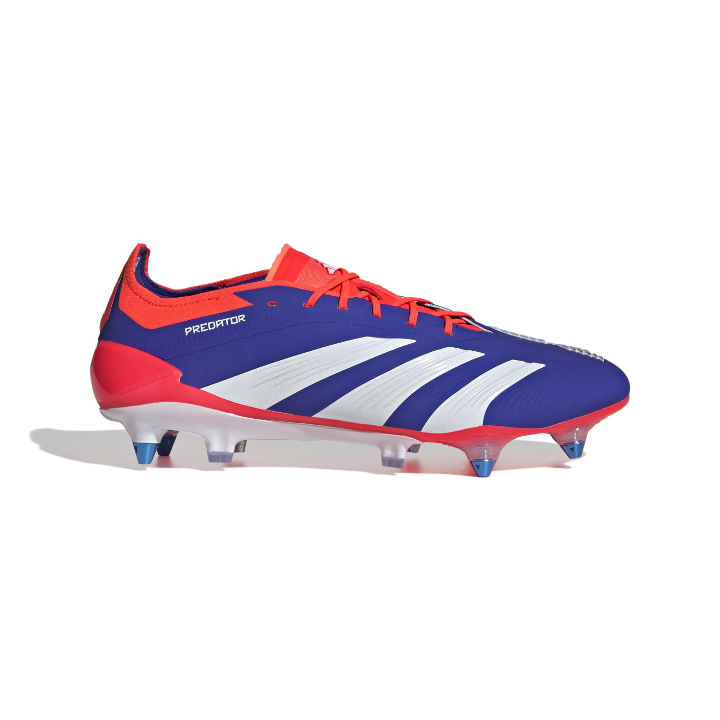 adidas Predator Elite IJzeren-Nop Voetbalschoenen (SG) Blauw Wit Rood