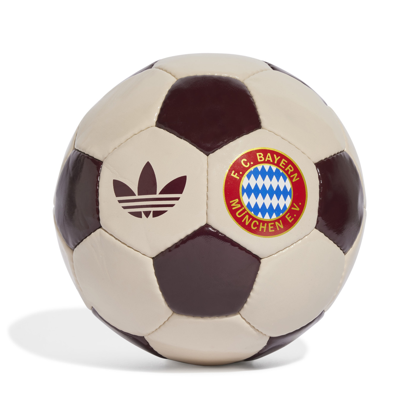 adidas Bayern Munich Originals Club Ballon de Foot Taille 5 Beige Rouge