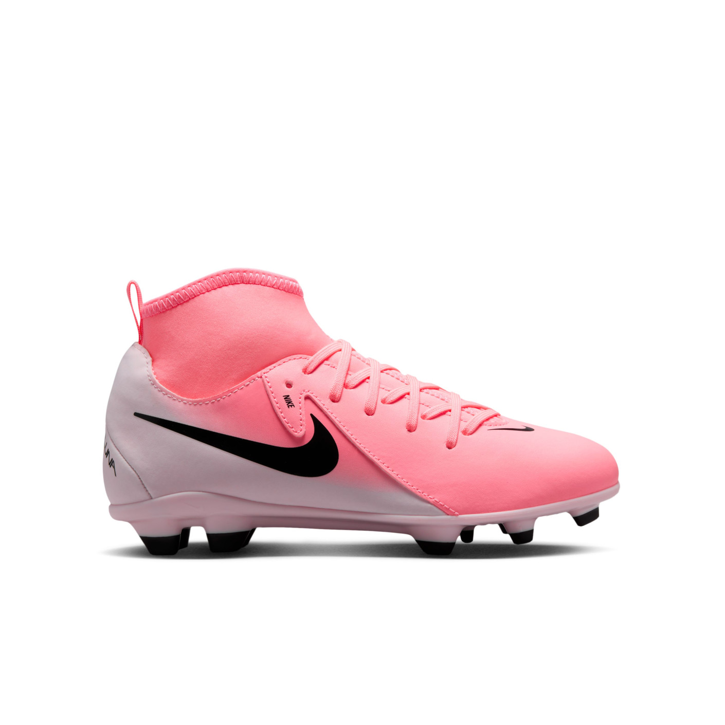 Nike Phantom Luna II Club Gazon Naturel Gazon Artificiel Chaussures de Foot (MG) Enfants Rose Vif Rose Clair Noir