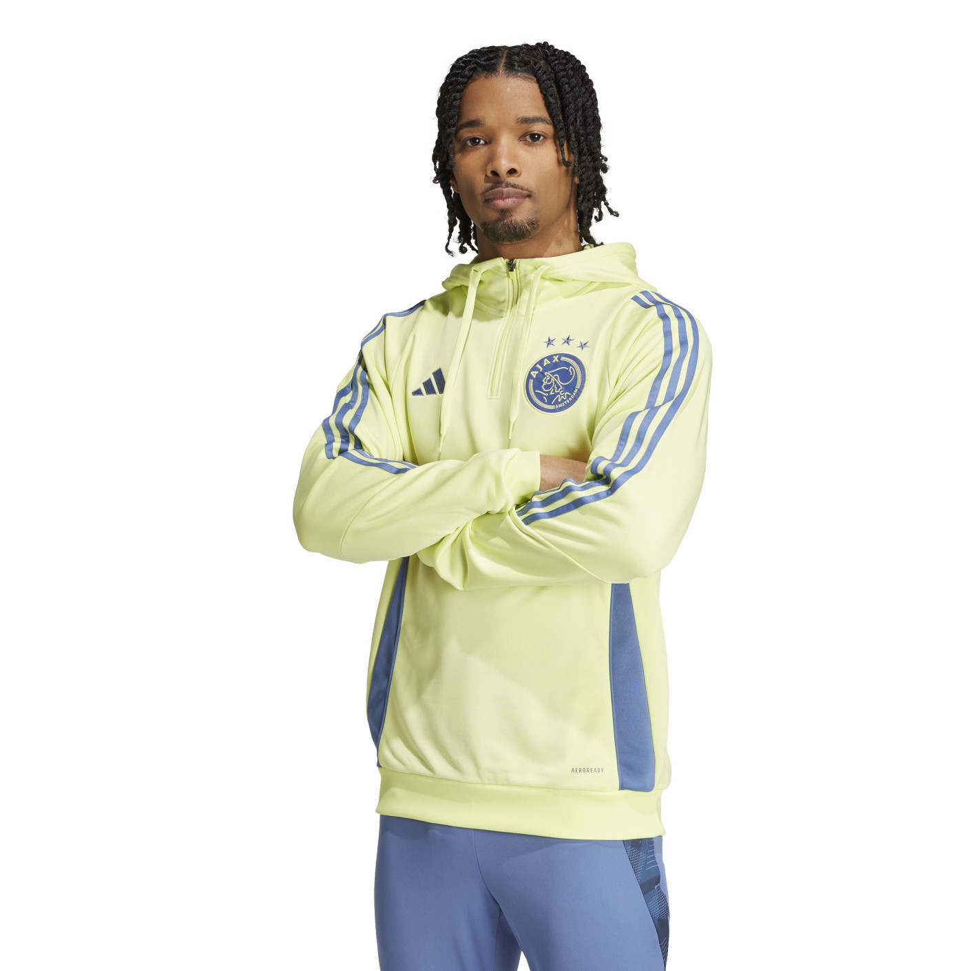 adidas Ajax Track Hoodie 2024-2025 Geel Blauw