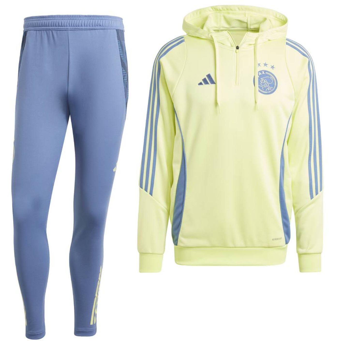 adidas Ajax Track Hoodie Trainingspak 2024-2025 Geel Blauw