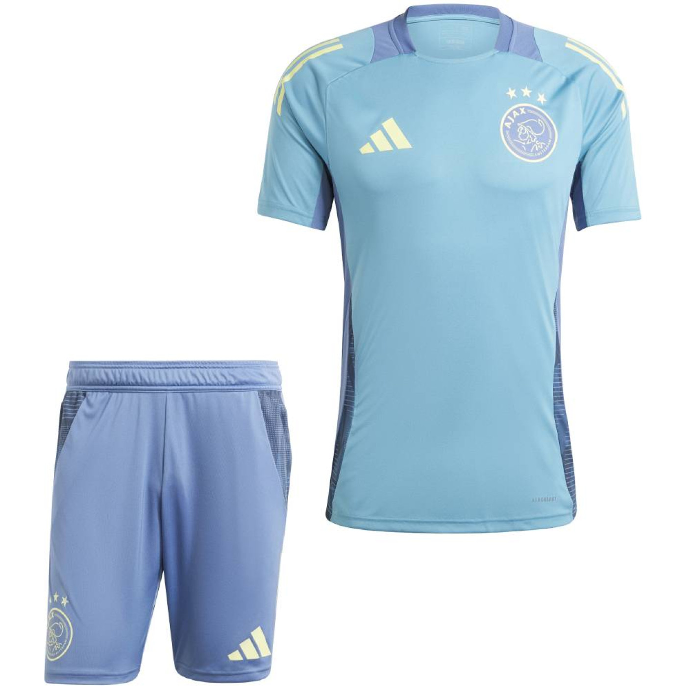 adidas Ajax Ensemble Training 2024-2025 Bleu Clair Bleu Jaune