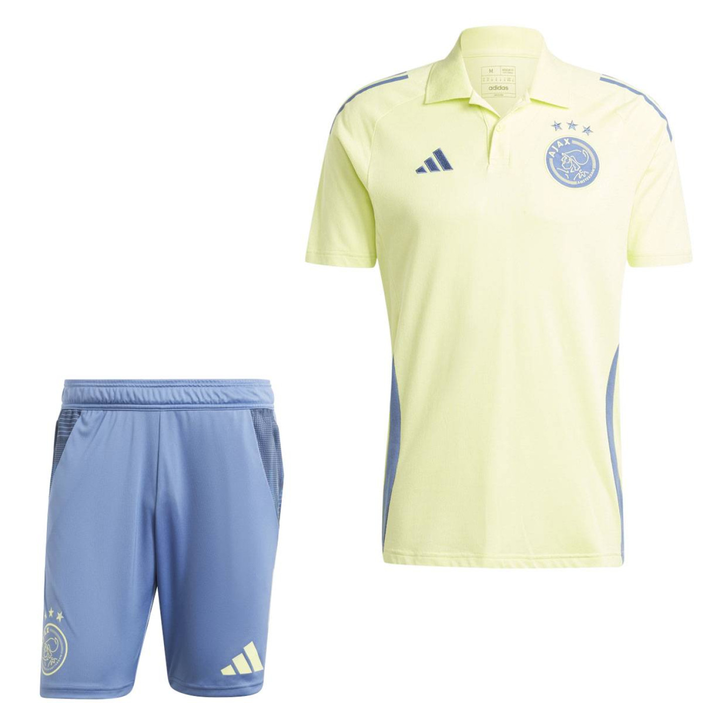 adidas Ajax Ensemble Training Polo 2024-2025 Jaune Bleu