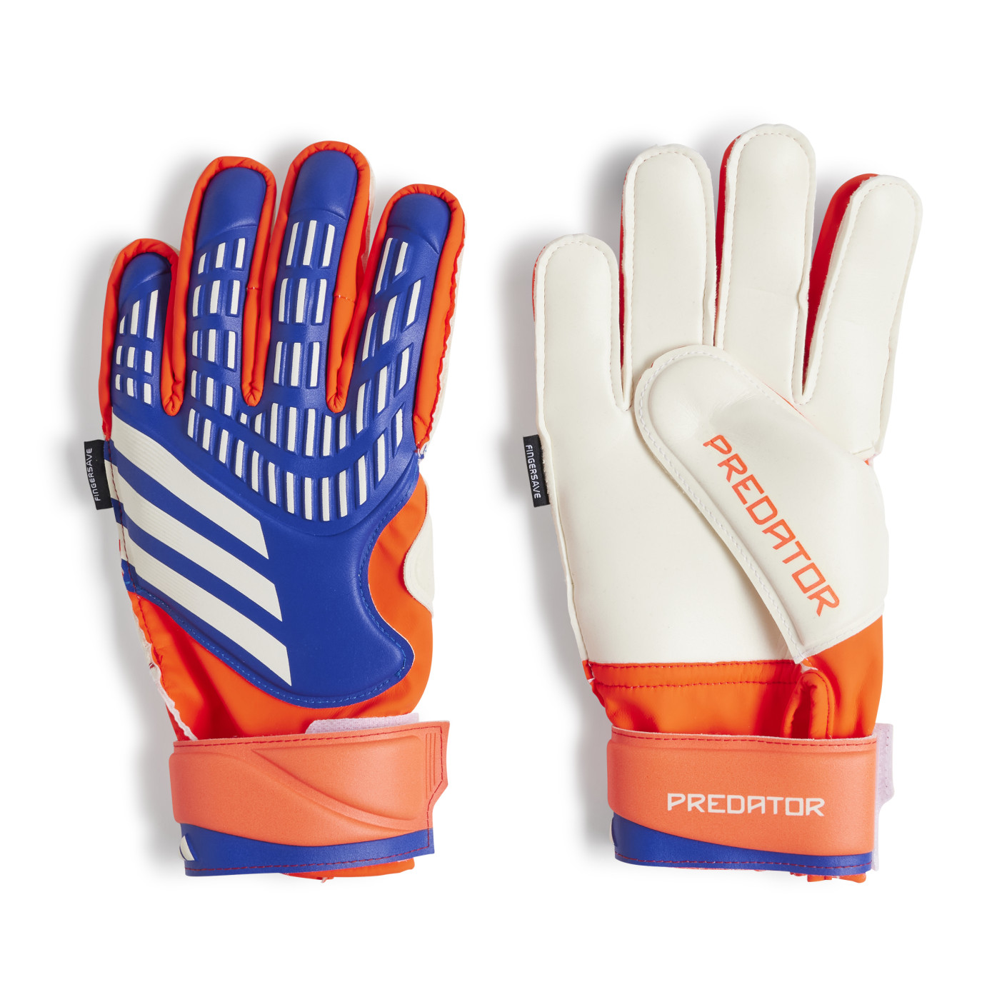 adidas Predator Match Fingersave Gants de Gardien de But Enfants Bleu Rouge Blanc Voetbalshop.be