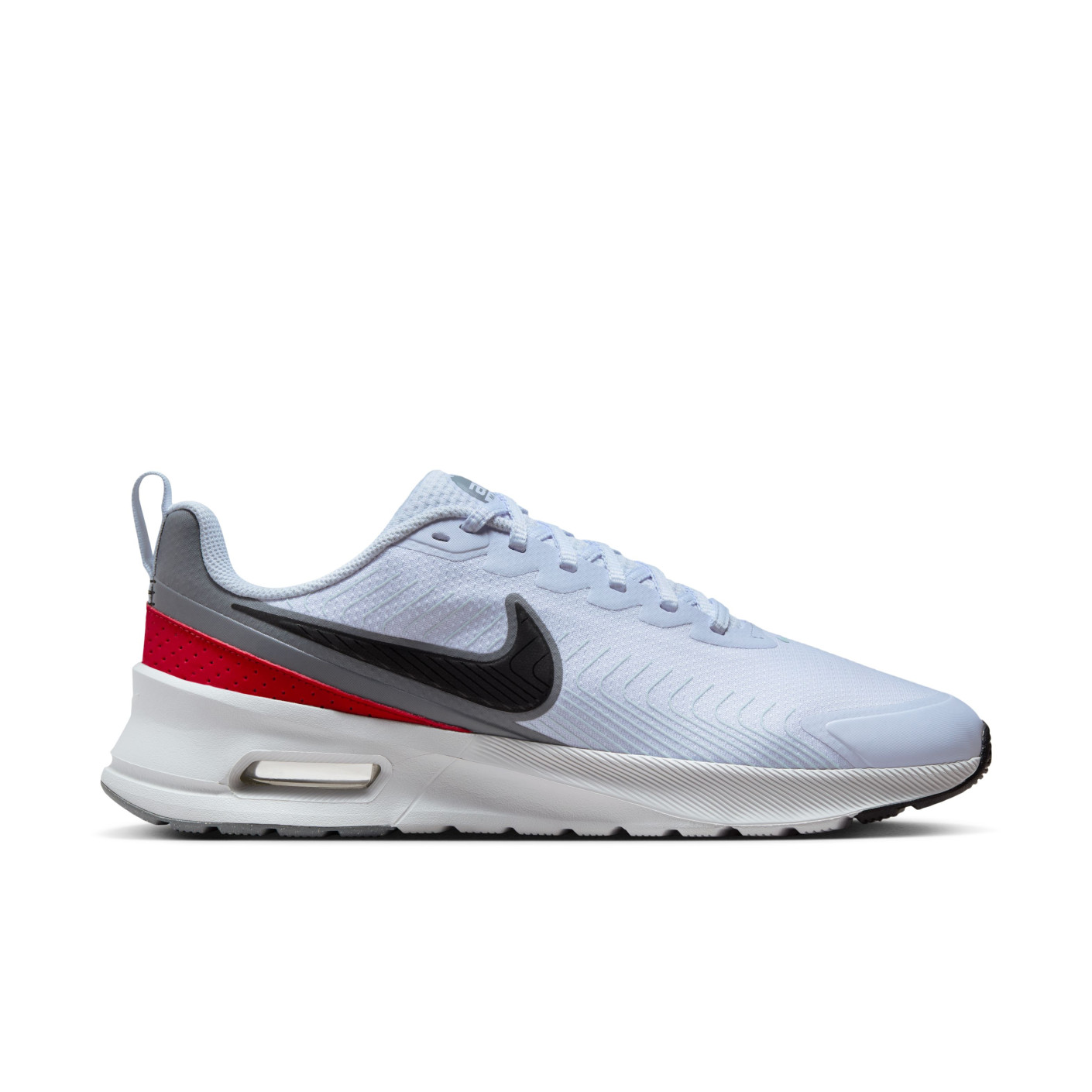 Baskets Nike Air Max Nuaxis bleu clair gris rouge noir