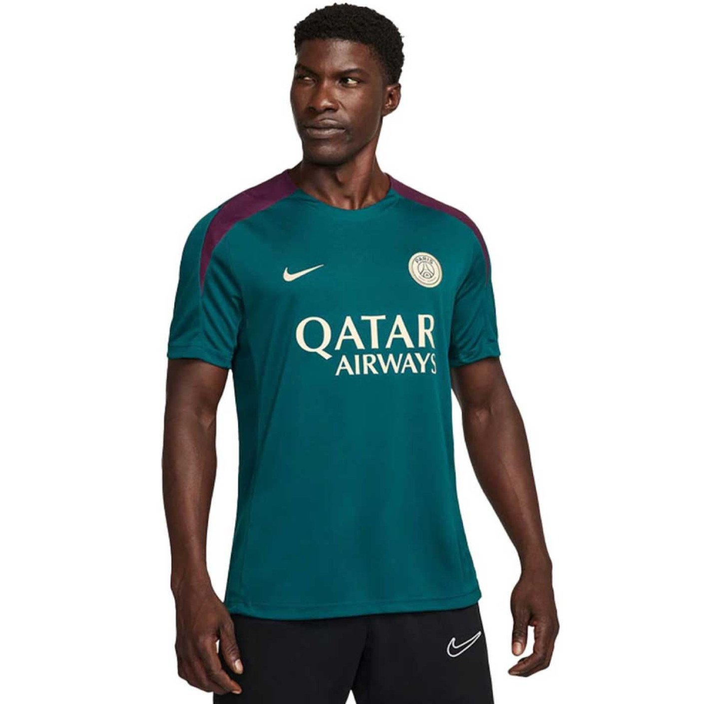 Nike Paris Saint Germain Strike Maillot d Entrainement 2024 2025 Vert Mauve Blanc Dore Voetbalshop.be