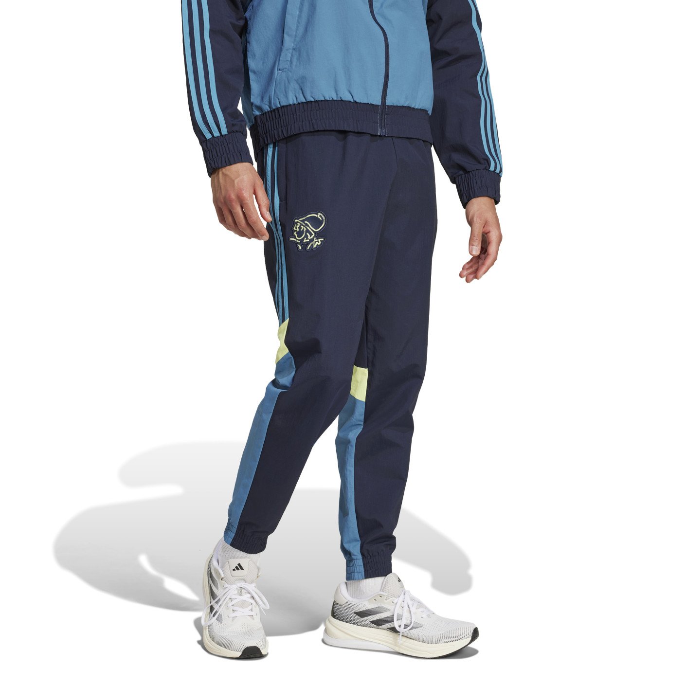 adidas Ajax Culturewear Pantalon d'Entraînement Woven 2024-2025 Bleu Bleu Clair Jaune