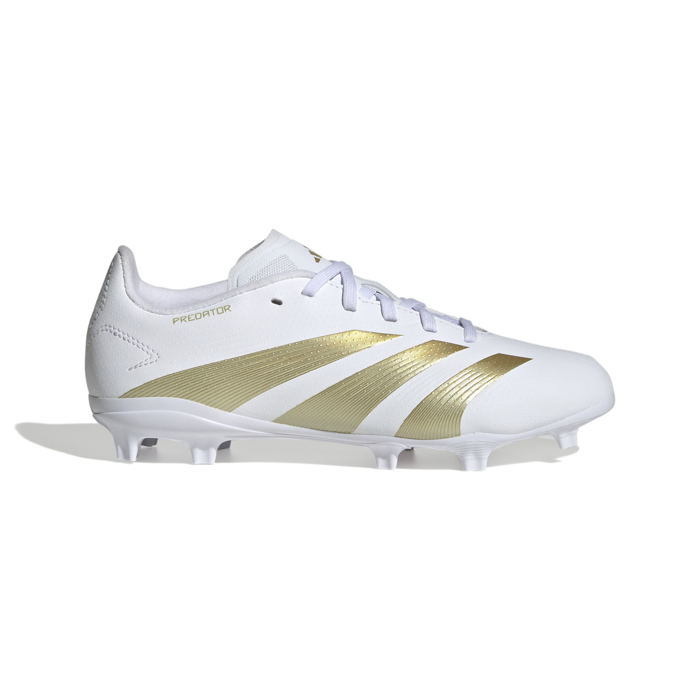 adidas Predator League Gazon Naturel Chaussures de Foot (FG) Enfants Blanc Doré