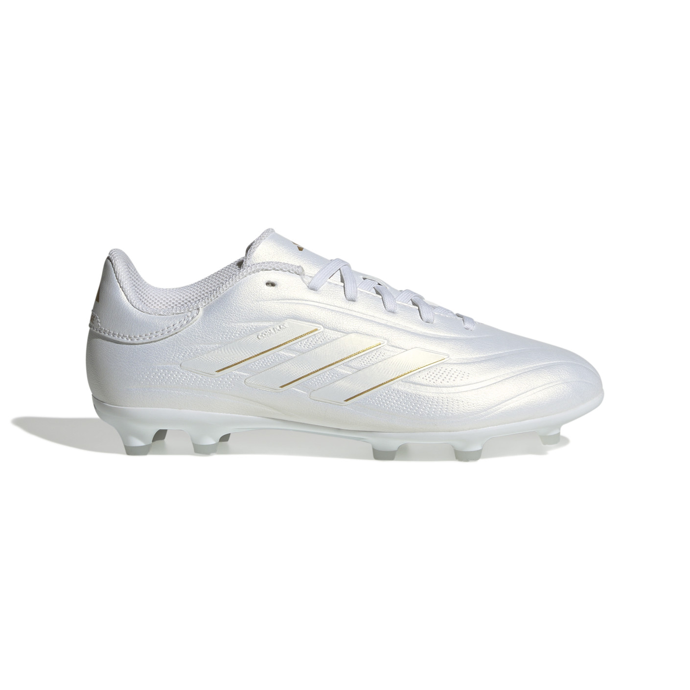 adidas Copa Pure 2 League Gazon Naturel Chaussures de Foot (FG) Enfants Blanc Doré