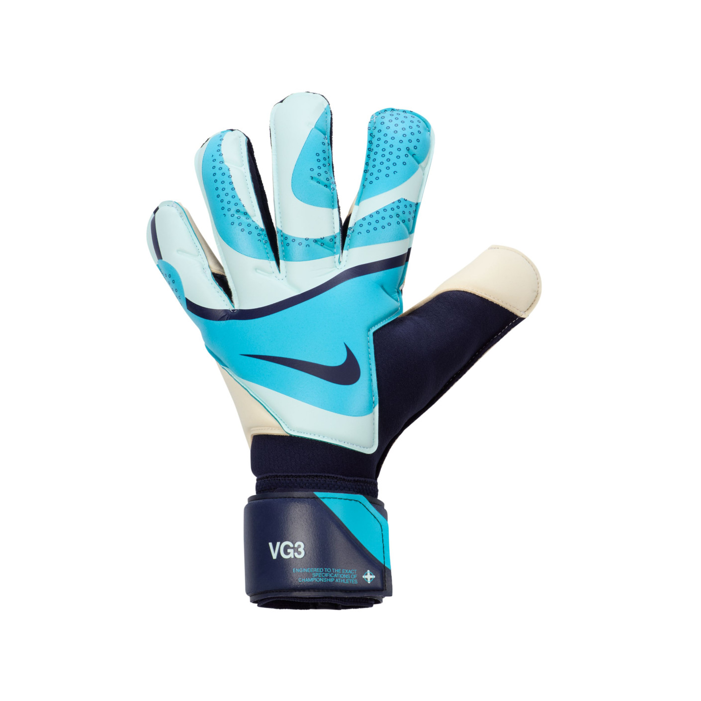 Nike Vapor Grip 3 Gants de Gardien de But Bleu Clair Bleu Beige Noir