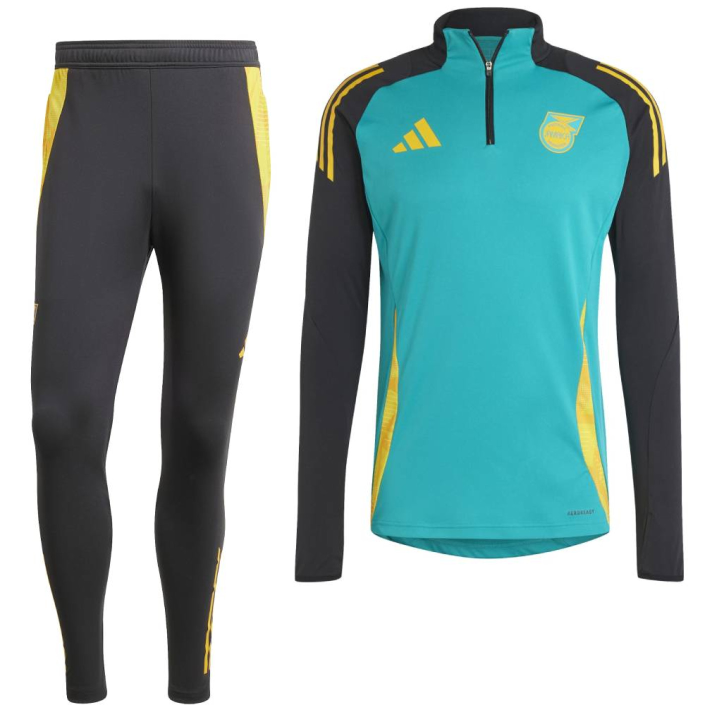 adidas Jamaica Trainingspak 1/4-Zip 2024-2026 Groen Zwart Geel