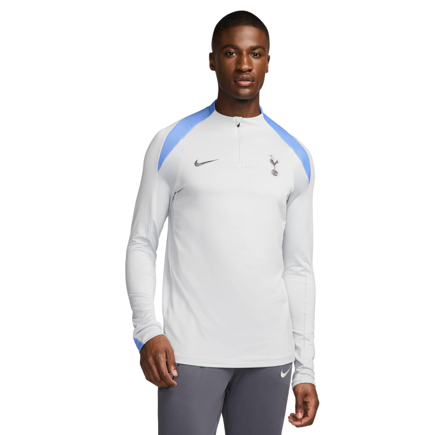 Nike Tottenham Hotspur Strike Haut d'Entraînement 1/4-Zip 2024-2025 Gris Clair Bleu