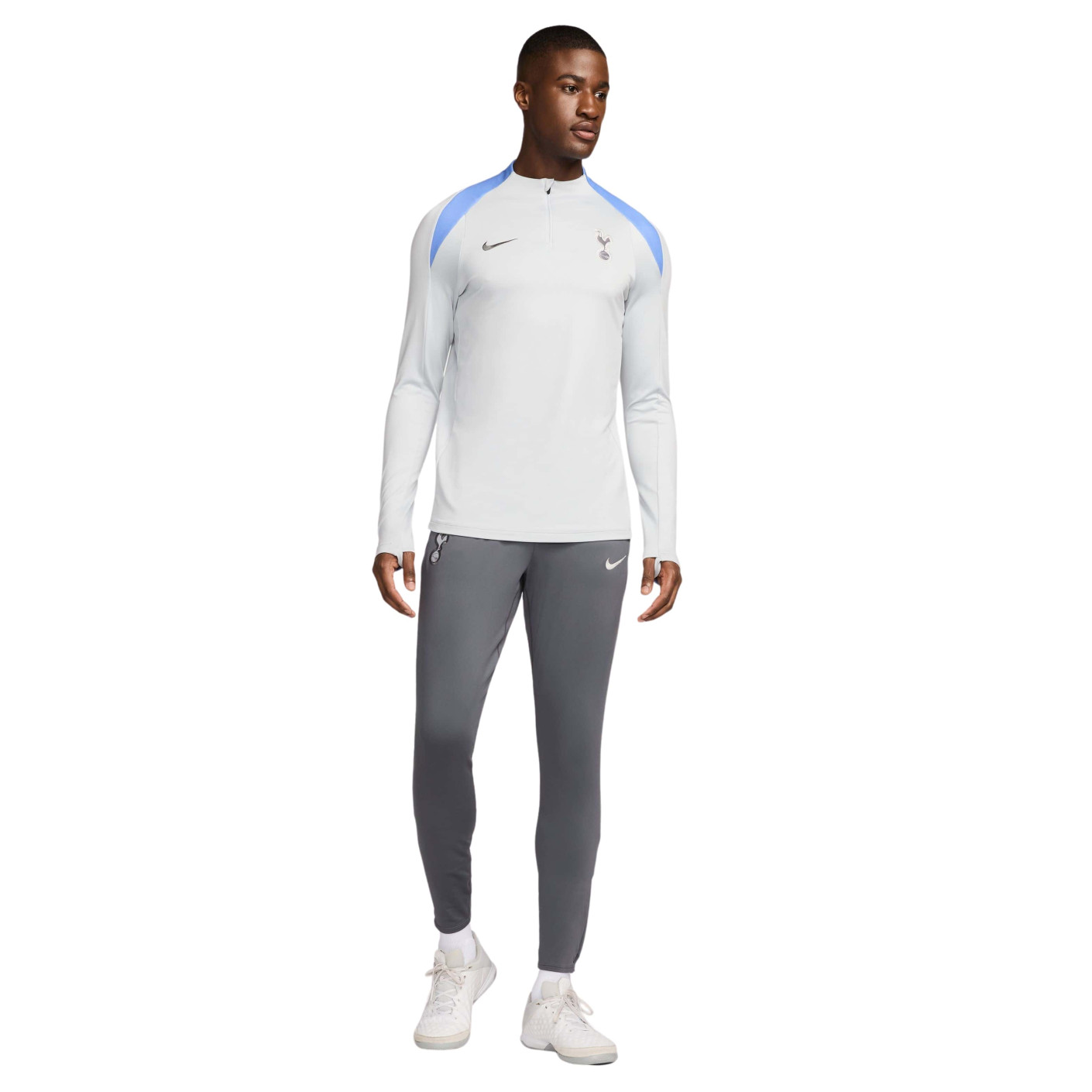 Nike Tottenham Hotspur Strike Survêtement 1/4-Zip 2024-2025 Gris Clair Gris Foncé Bleu