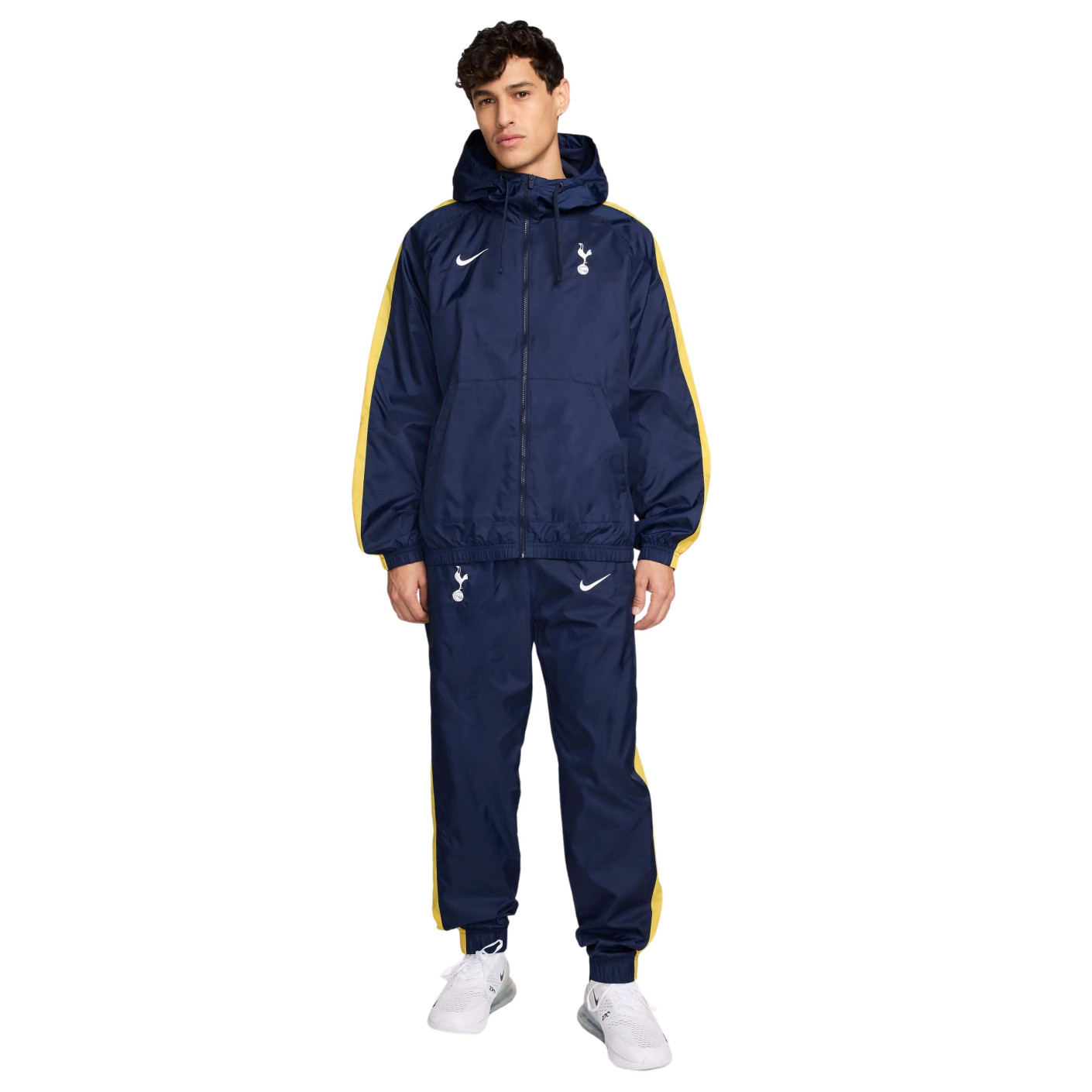 Nike Tottenham Hotspur Survetement a Capuche Woven 2024 2025 Bleu Fonce Jaune Blanc Voetbalshop.be