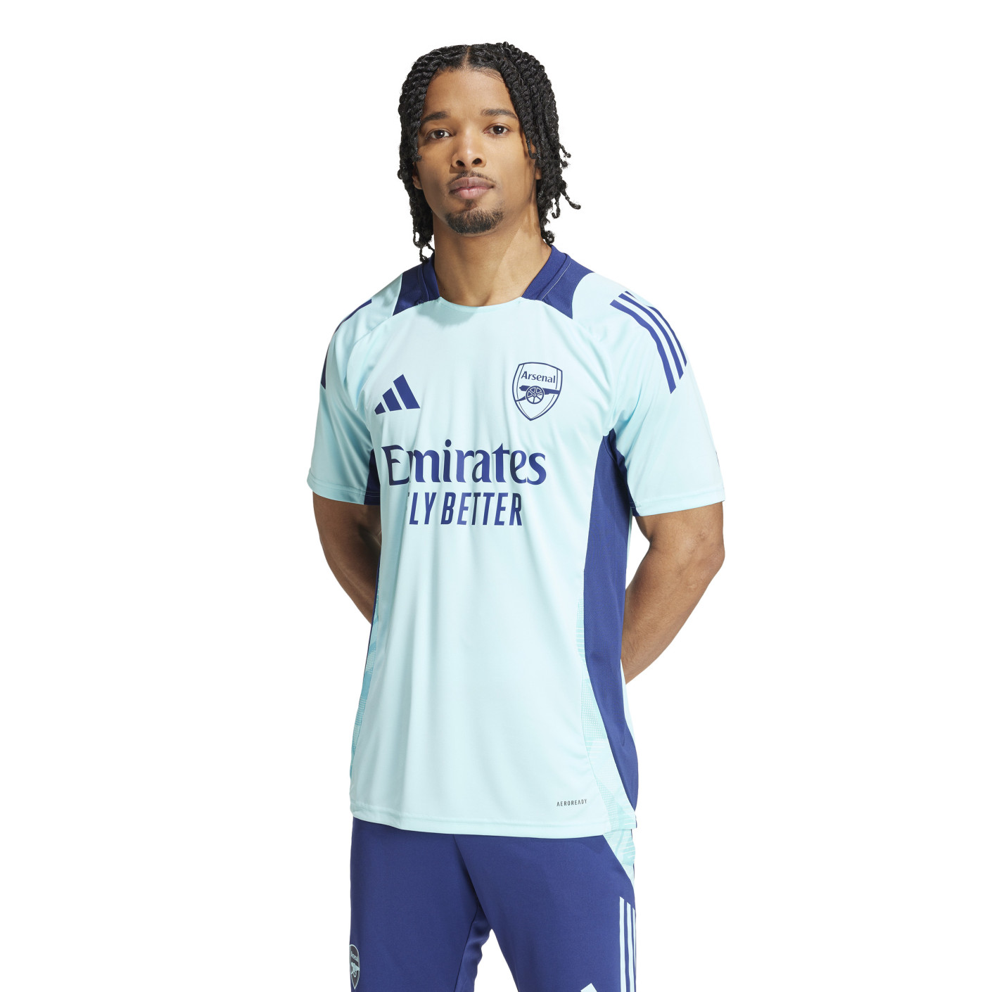 adidas Arsenal Trainingsshirt 2024-2025 Lichtblauw Donkerblauw