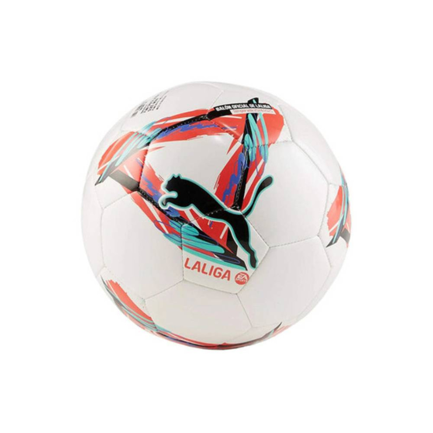 Mini ballon de football PUMA Orbita LaLiga 1 MS, taille 1, blanc et multicolore