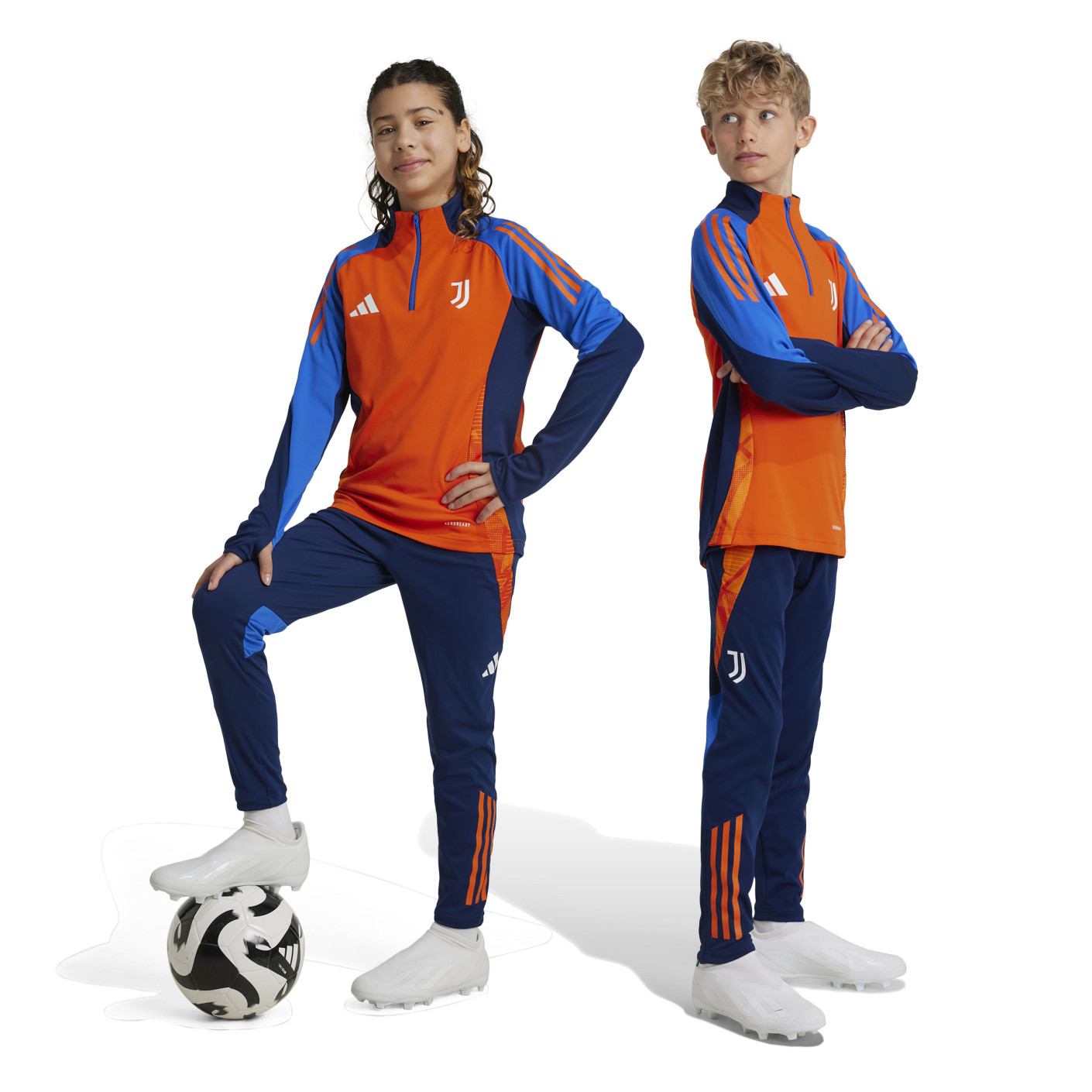 adidas Juventus Survêtement 1/4-Zip 2024-2025 Enfants Orange Bleu Blanc