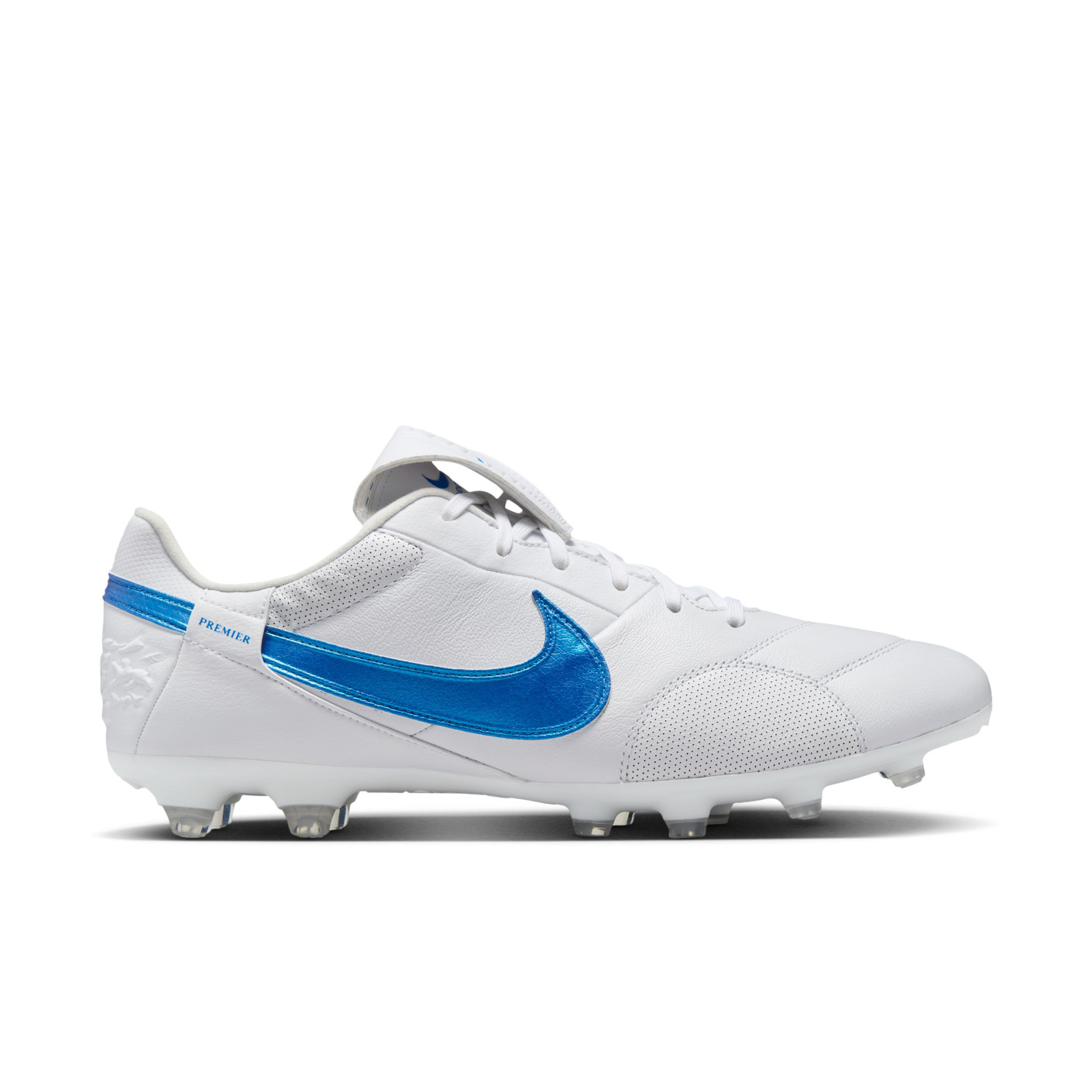 Nike Premier III Gazon Naturel Chaussures de Foot (FG) Blanc Bleu