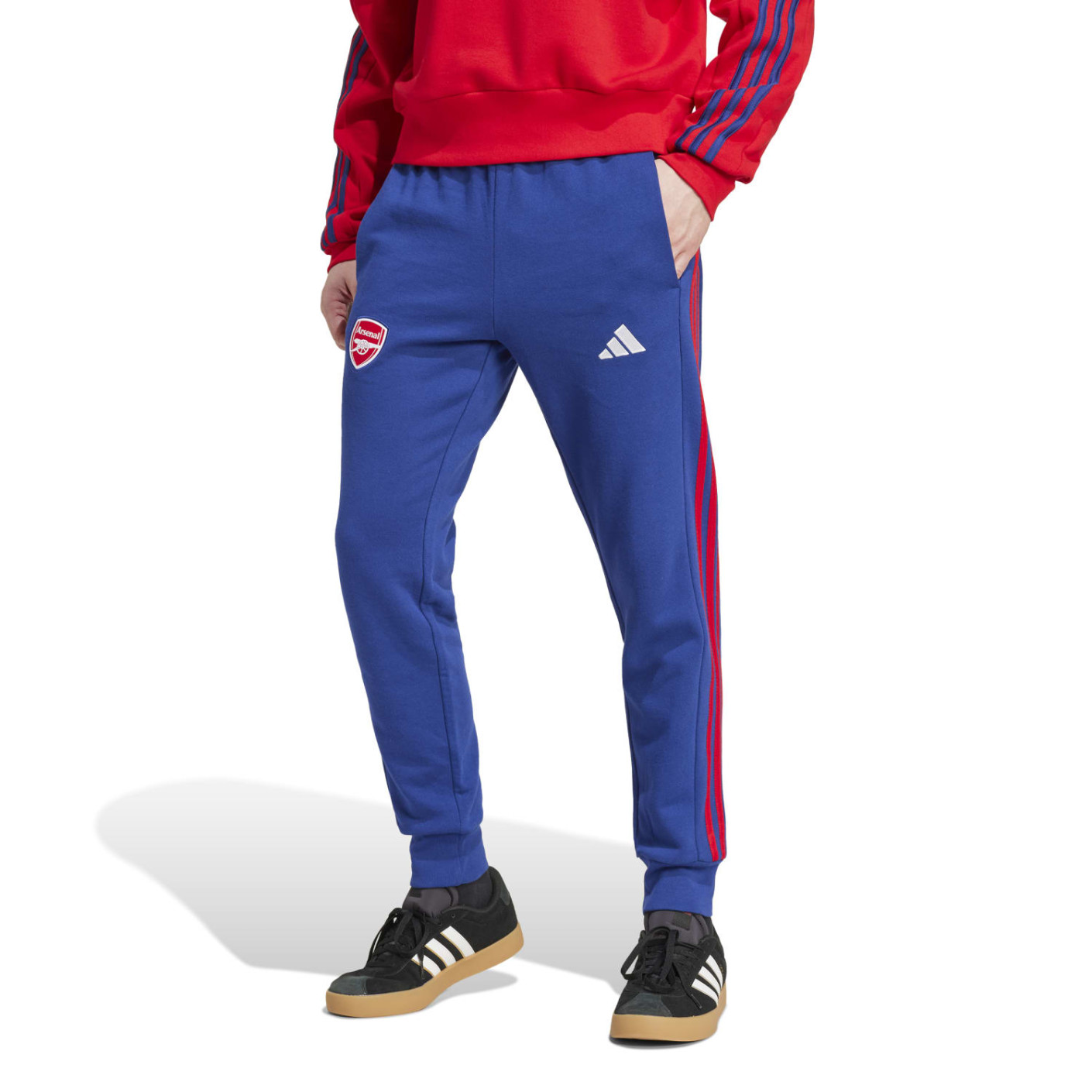 adidas Arsenal DNA Pantalon de Jogging 2024 2025 Bleu Fonce Rouge Blanc