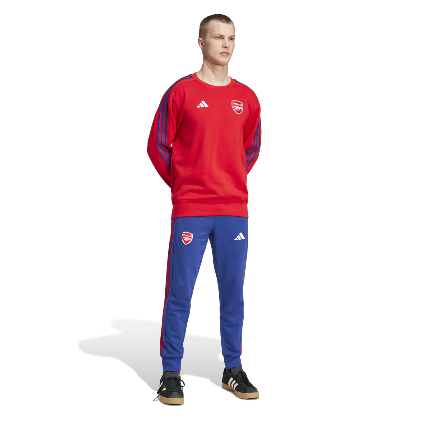 adidas Arsenal Culturewear DNA Crew Survêtement 2024-2025 Rouge Bleu Foncé