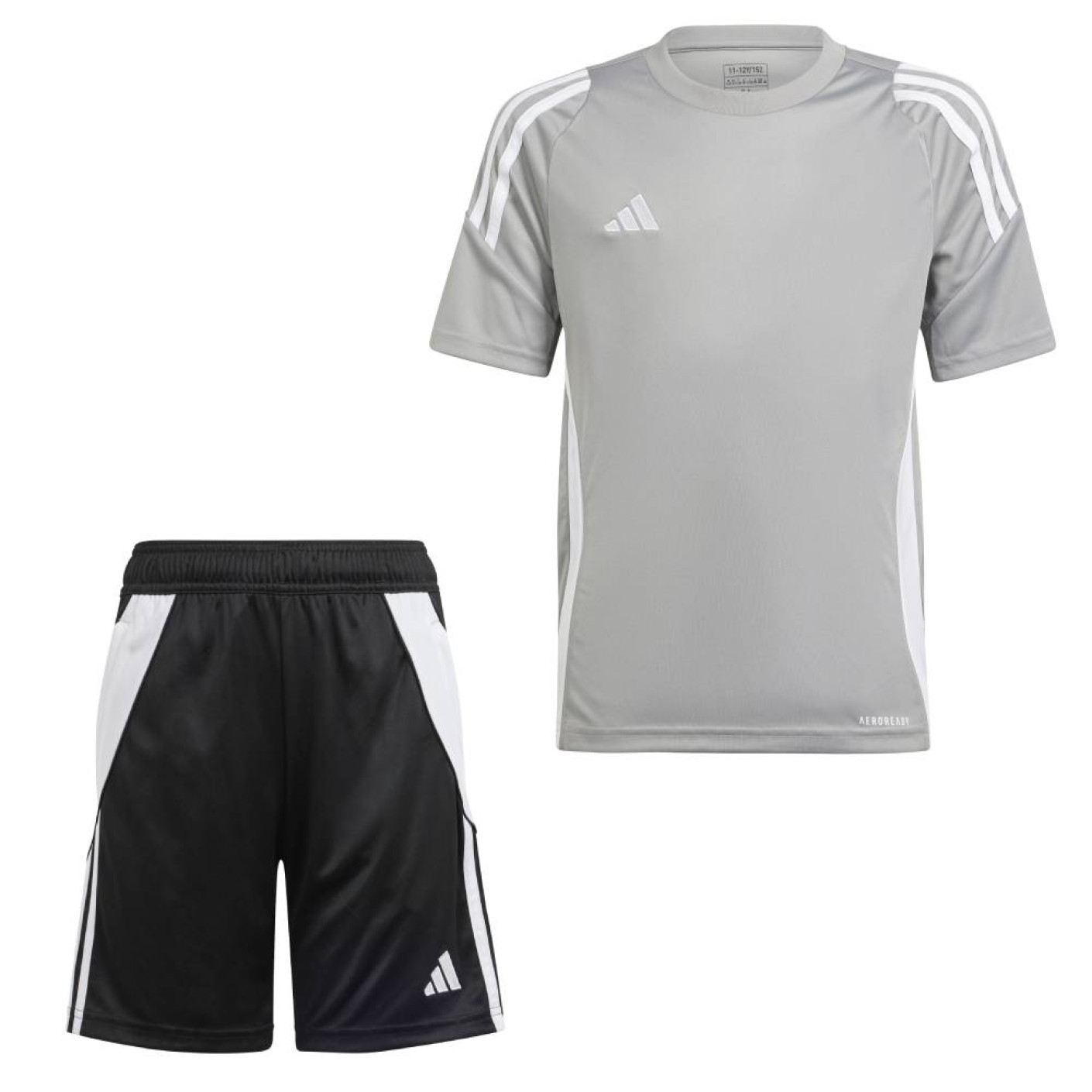 Kit d'entraînement adidas Tiro 24 pour enfants gris noir blanc