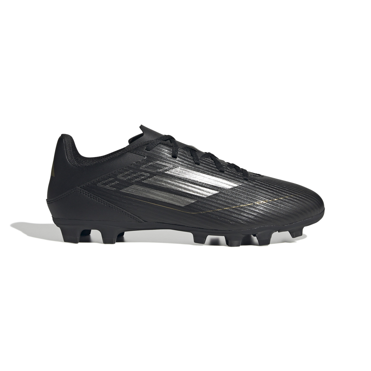 adidas F50 Club Gazon Naturel Gazon Artificiel Chaussures de Foot (FxG) Noir Gris Doré