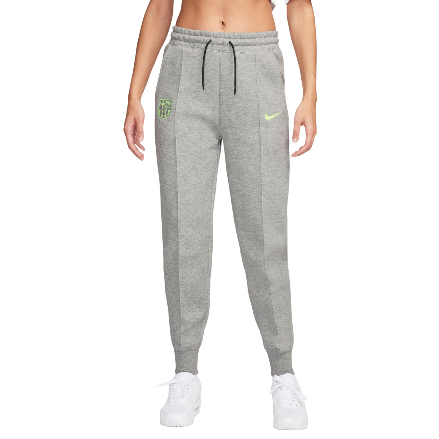 Nike FC Barcelone Tech Fleece Pantalon de Jogging 2024-2025 Femmes Gris Vert Clair