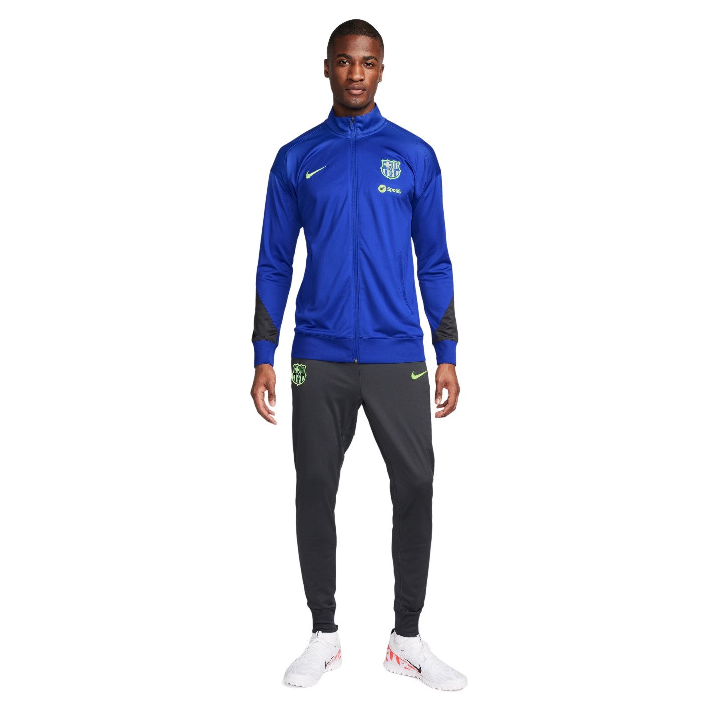 Nike FC Barcelone Strike Survêtement Full-Zip 2024-2025 Bleu Gris Foncé Vert Clair