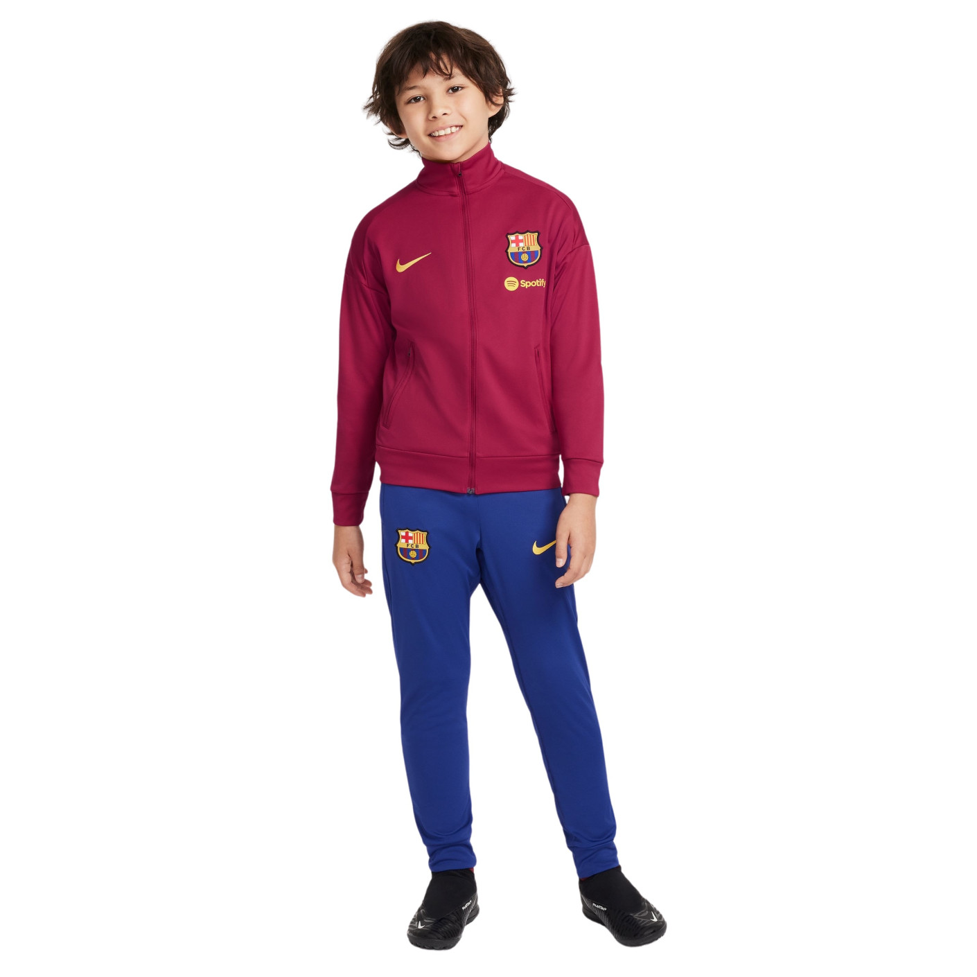 Nike FC Barcelone Academy Pro Survêtement Full-Zip 2024-2025 Enfants Rouge Bleu Foncé Jaune