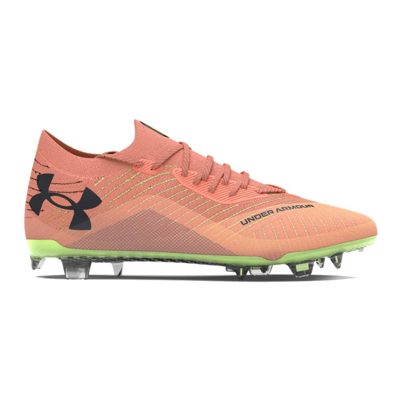 Under Armour Shadow Elite 2.0 Gazon Naturel Chaussures de Foot (FG) Orange Vert