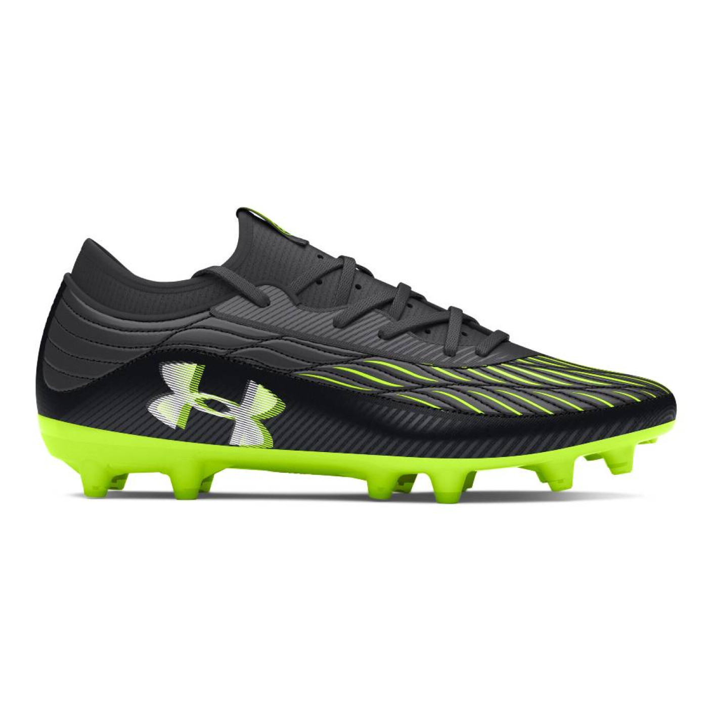 Under Armour Magnetico Select 4.0 Gazon Naturel Chaussures de Foot (FG) Noir Vert