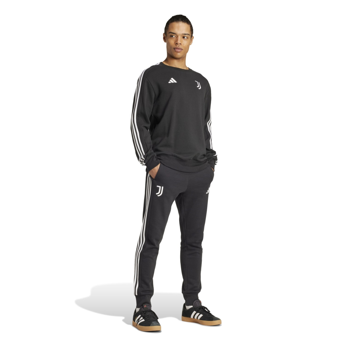 adidas Juventus Culturewear DNA Crew Survêtement 2024-2025 Noir Blanc