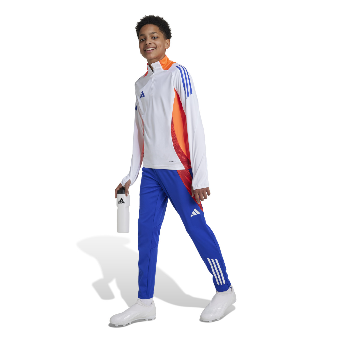 adidas Tiro 24 Trainingspak 1/4-Zip Kids Wit Blauw Rood Oranje