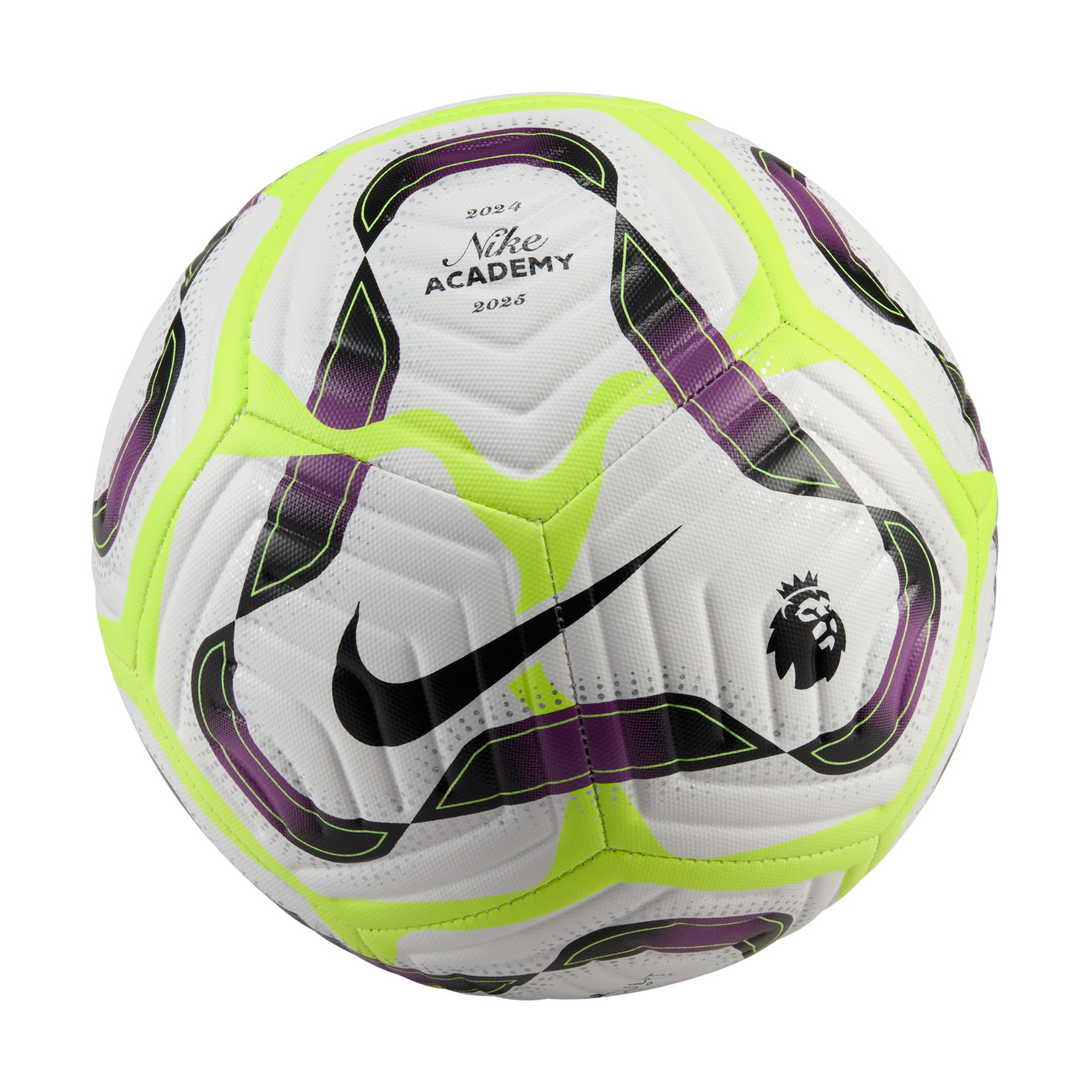 Nike Premier League Academy Ballon de Foot 2024-2025 Blanc Vert Mauve Noir