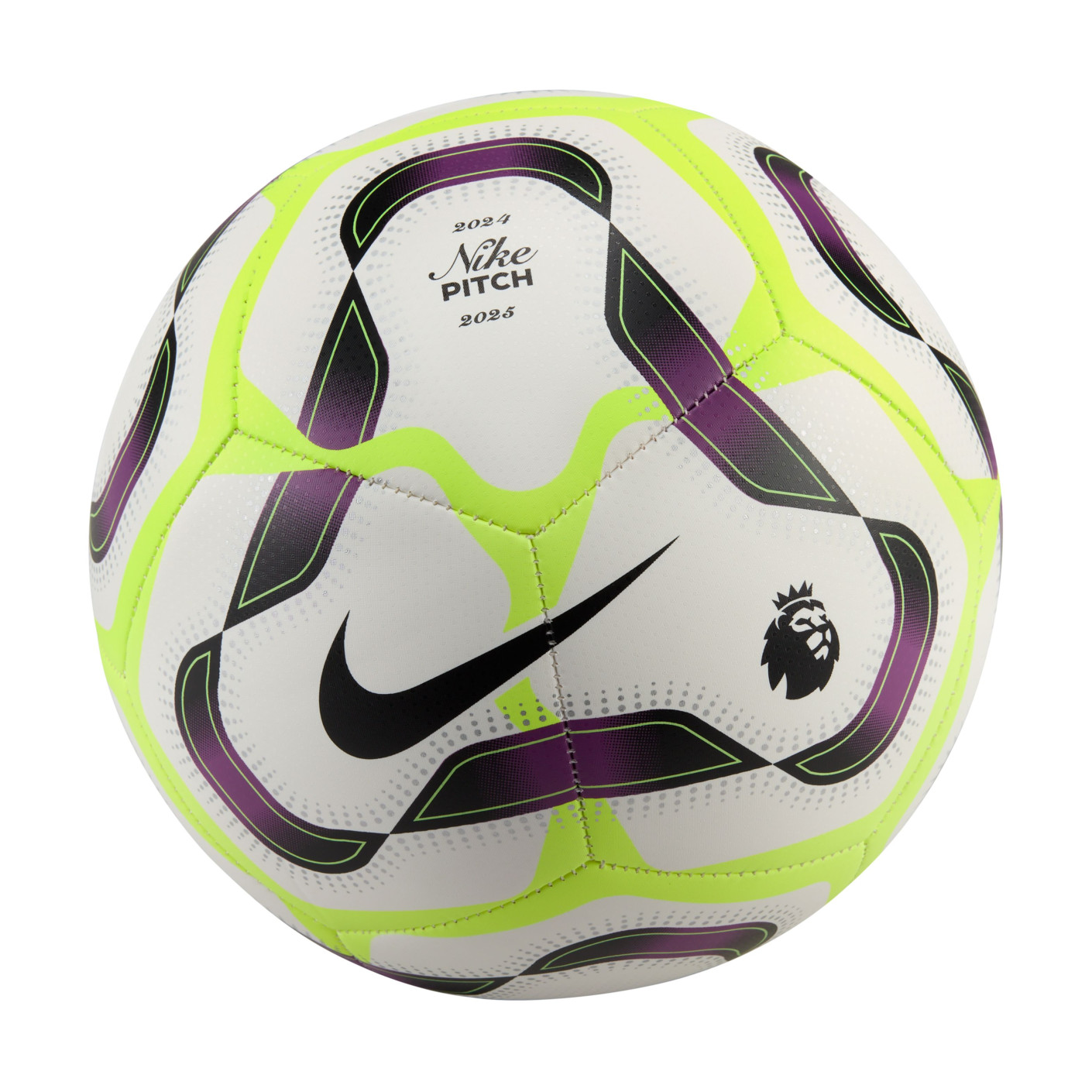 Nike Premier League Pitch Ballon de Foot 2024-2025 Blanc Vert Mauve Noir