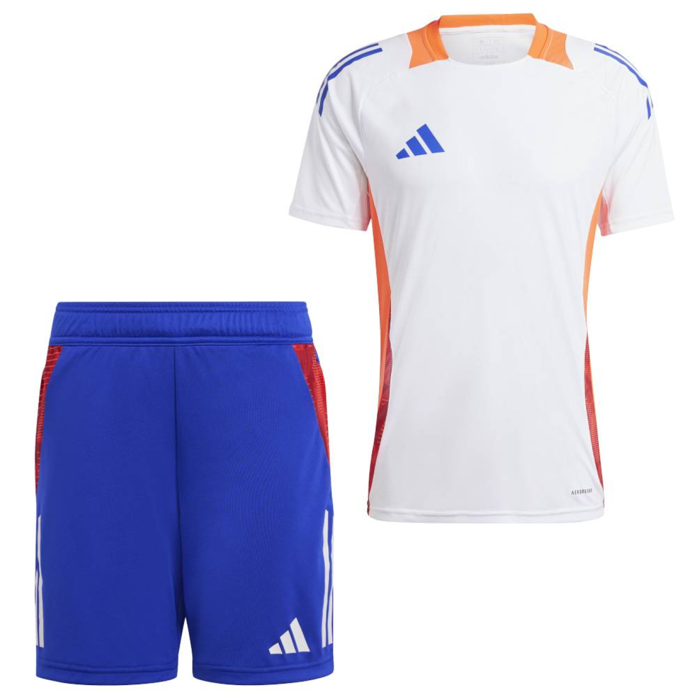 Kit d'entraînement adidas Tiro 24 blanc orange bleu