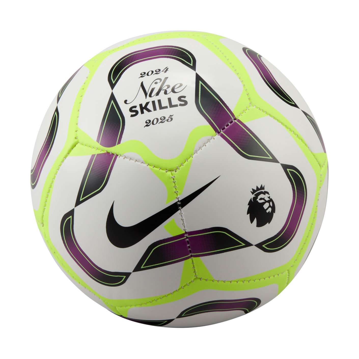 Nike Premier League Mini Ballon de Foot Taille 1 2023-2024 Blanc Vert Mauve Noir