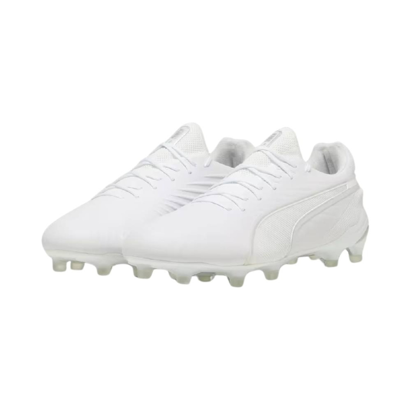 PUMA King Ultimate Gras / Kunstgras Voetbalschoenen (MG) Wit Zilver