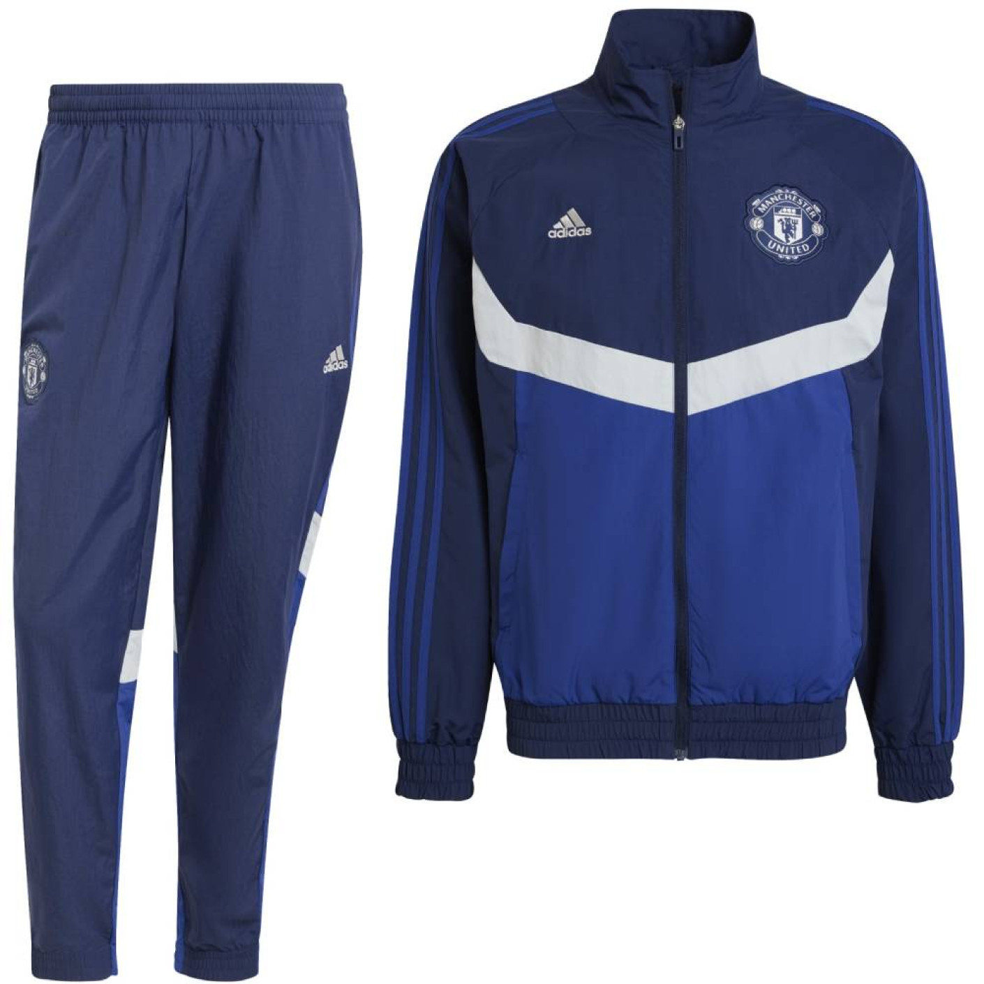 adidas Manchester United Culturewear Survêtement Woven Full-Zip 2024-2025 Bleu Foncé Bleu