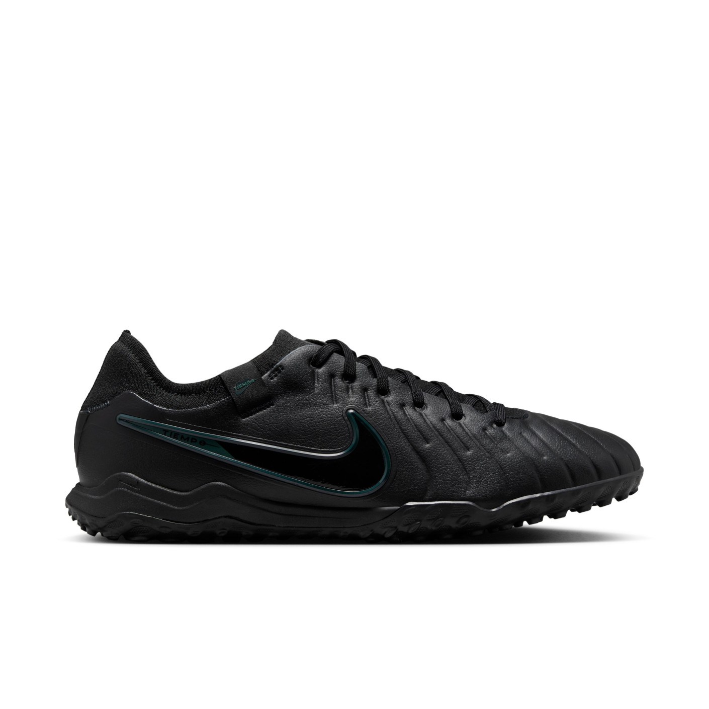 Nike Tiempo Legend 10 Pro Turf Chaussures de Foot (TF) Noir Vert Foncé