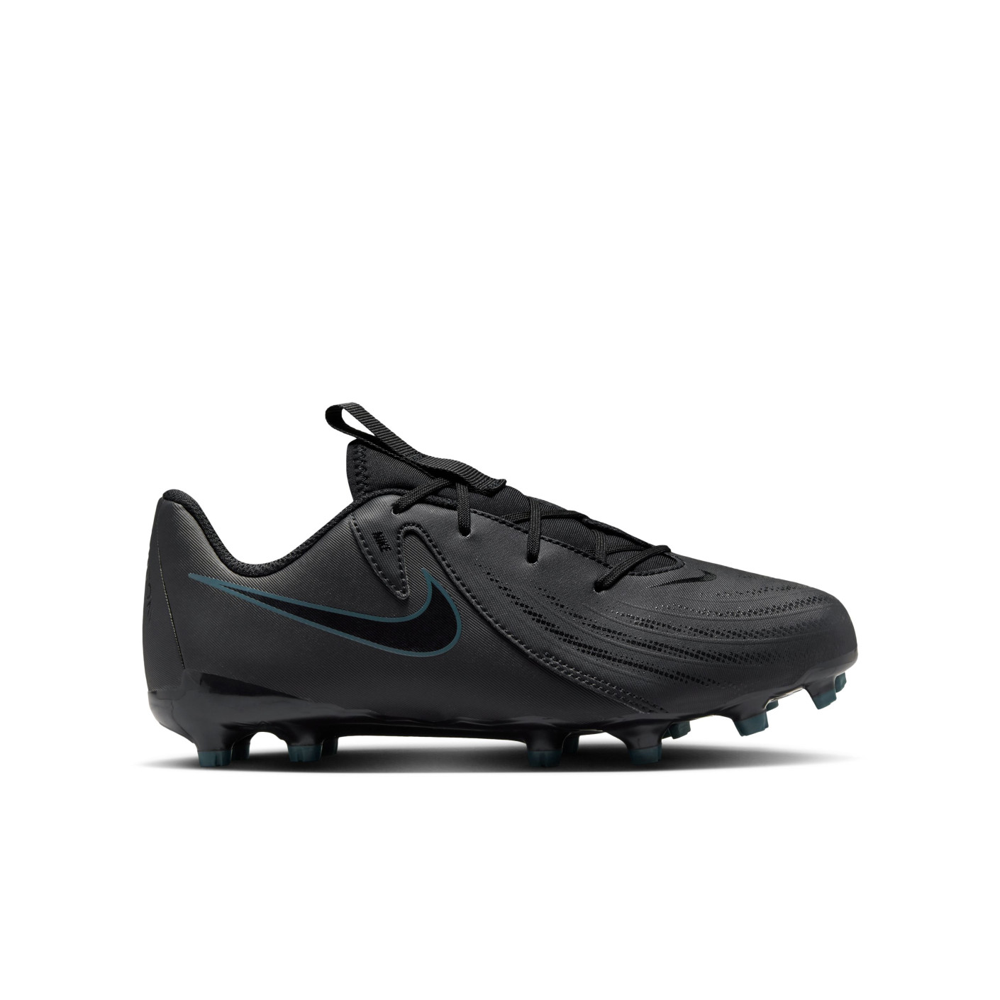 Nike Phantom GX II Academy Gazon Naturel Gazon Artificiel (MG) Enfants Noir Vert Foncé