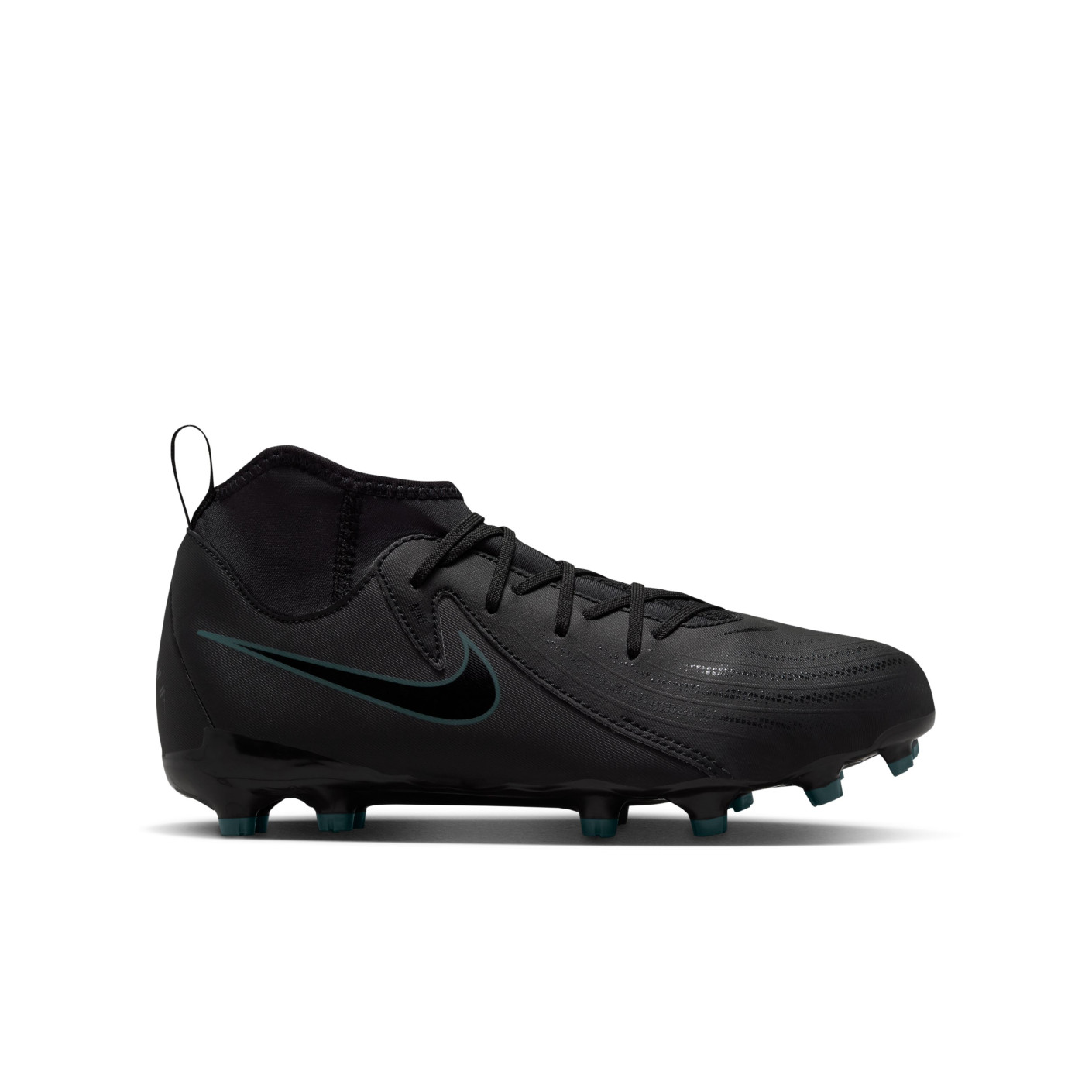 Nike Phantom Luna II Academy Gras / Kunstgras Voetbalschoenen (MG) Kids Zwart Donkergroen