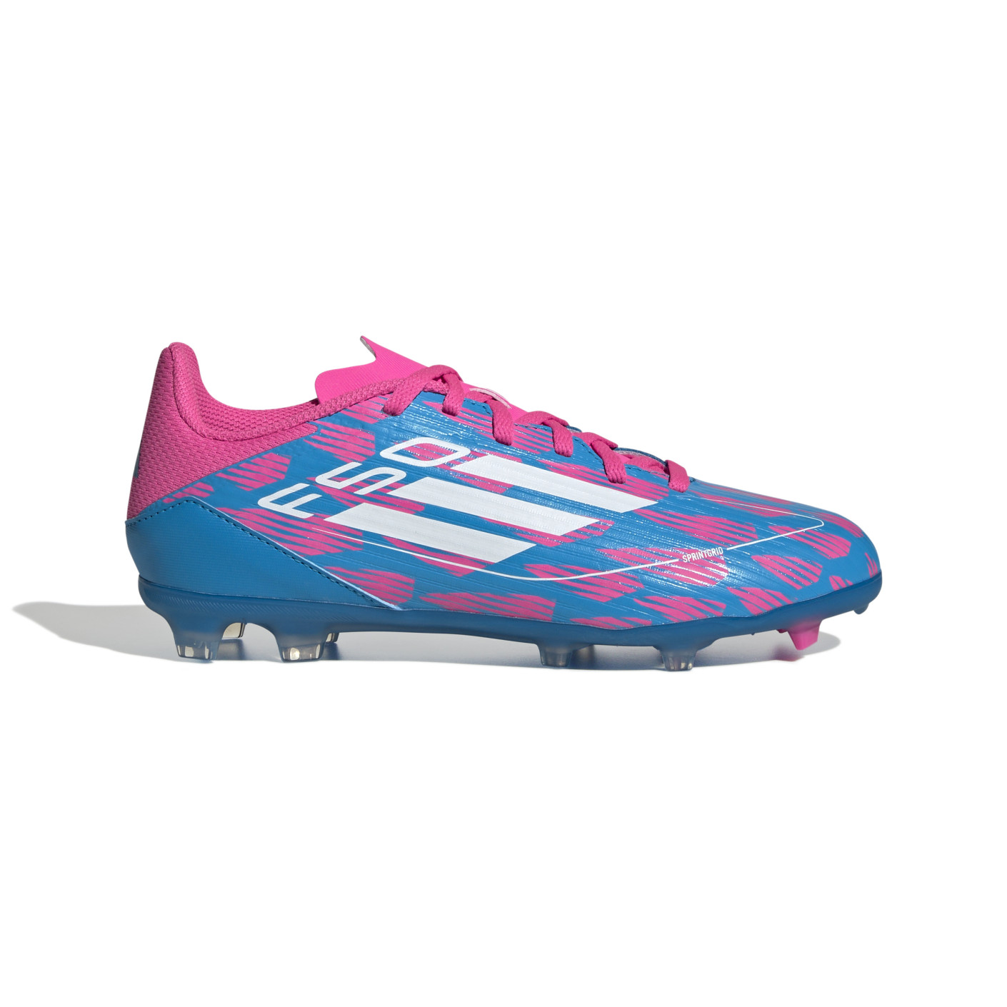 adidas F50 League Gras Voetbalschoenen (FG) Kids Blauw Roze Wit