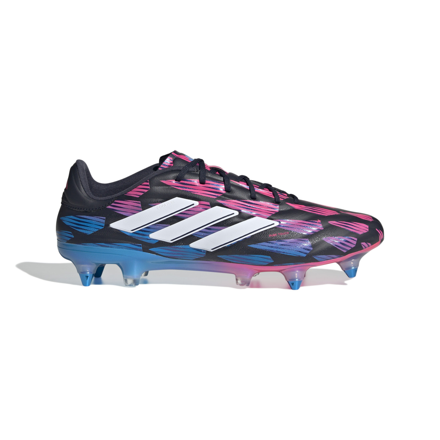 adidas Copa Pure 2 Elite Crampons Visses Chaussures de Foot SG Noir Bleu Rose