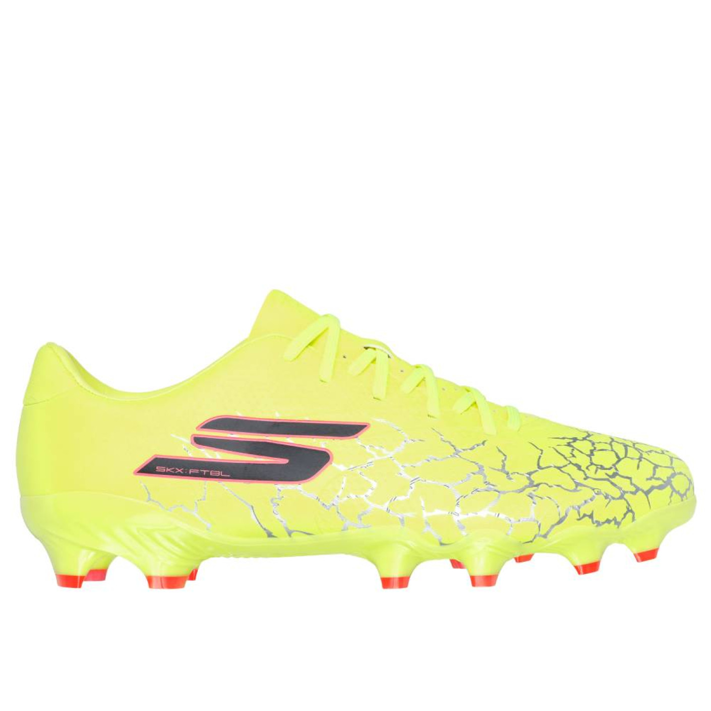 Skechers SKX 1.5 Academy Gazon Naturel Chaussures de Foot FG Jaune Orange Noir Voetbalshop.be