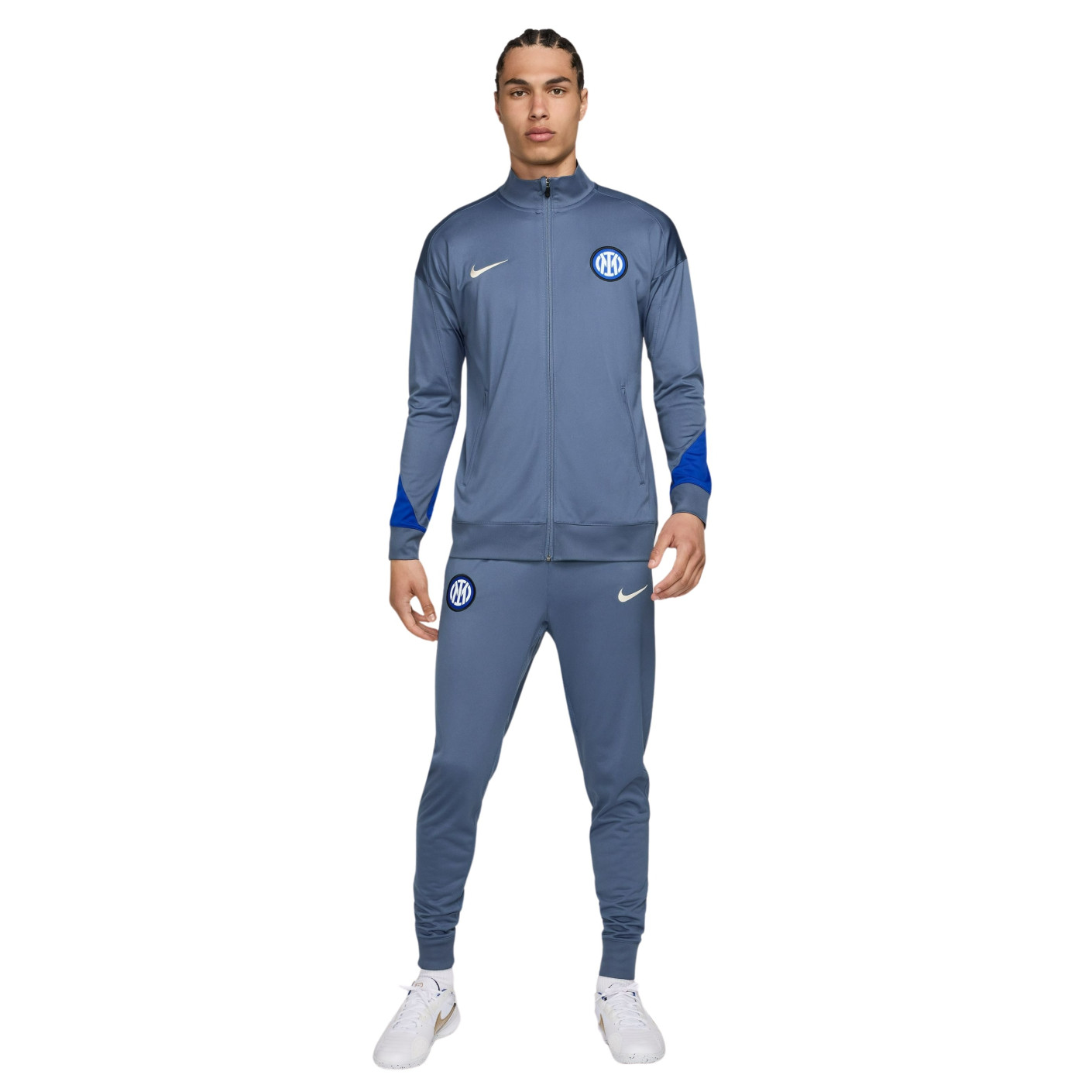 Nike Inter Milan Strike Survêtement Full-Zip 2024-2025 Gris-Bleu Bleu Beige