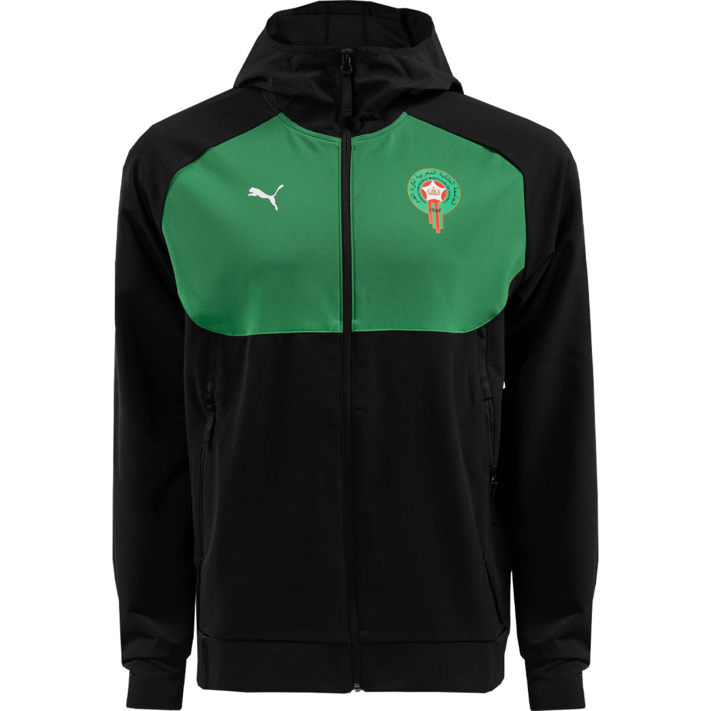 PUMA Maroc Pumatech Veste d'Entraînement 2024-2026 Noir Vert Blanc