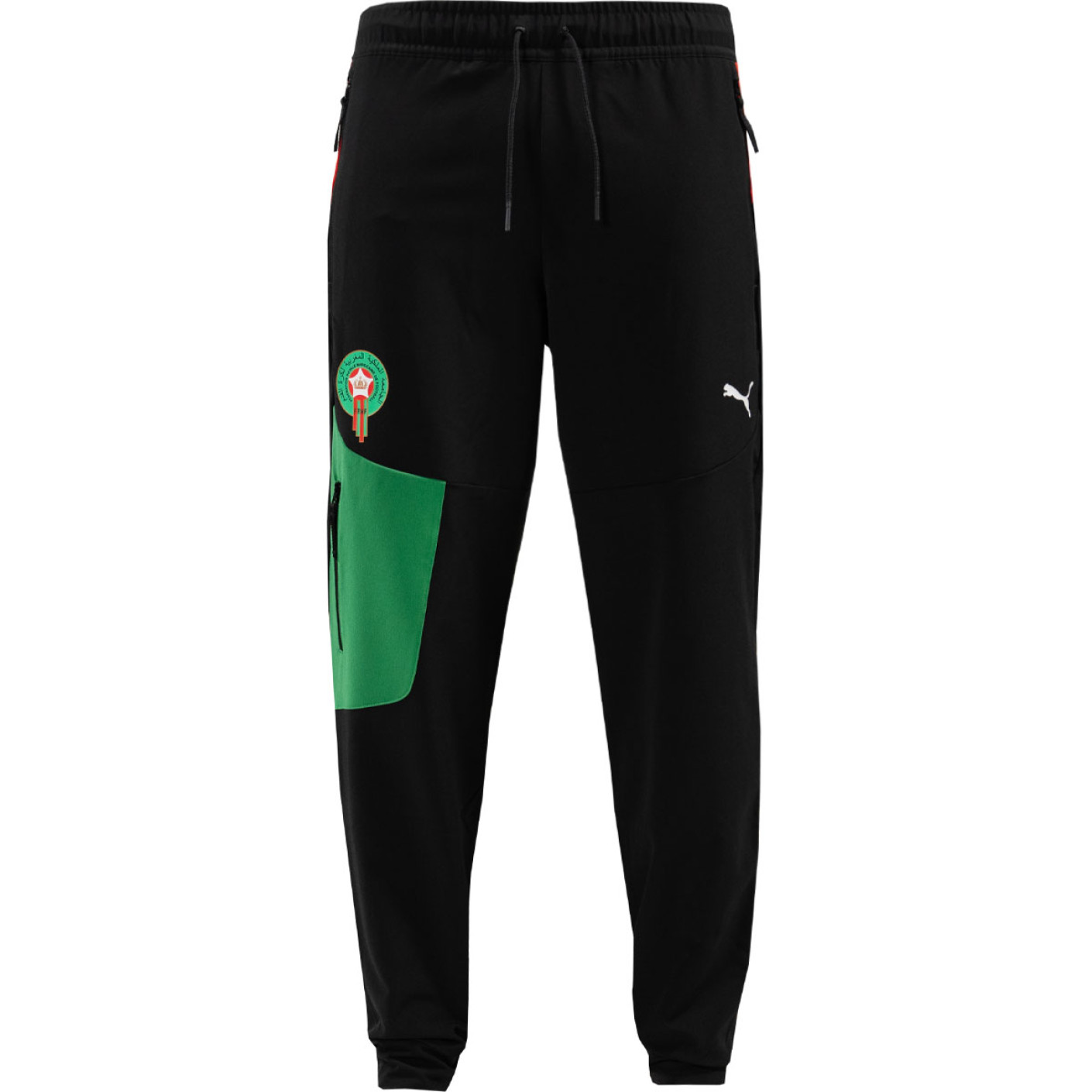 PUMA Maroc Pumatech Pantalon d'Entraînement Woven 2024-2026 Noir Vert Rouge