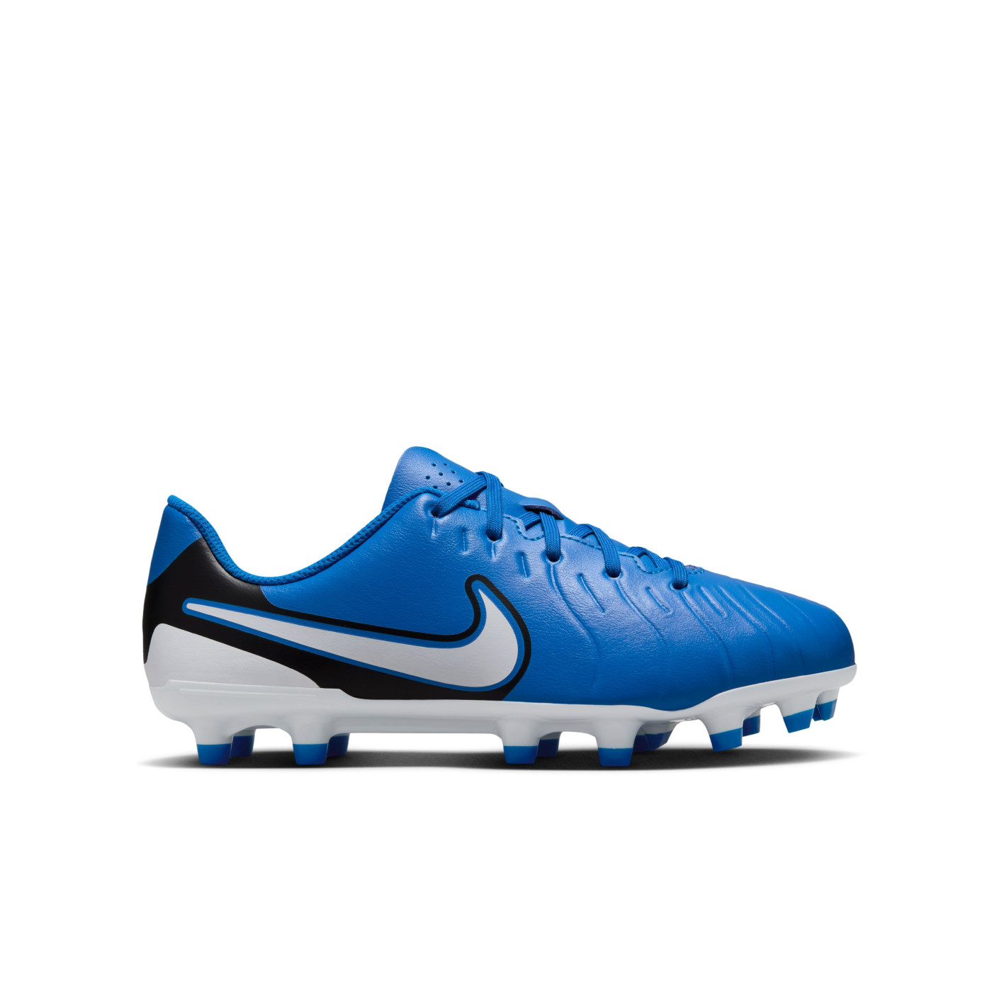 Nike Tiempo Legend 10 Club Gazon Naturel Gazon Artificiel Chaussures de Foot (MG) Enfants Bleu Blanc Noir